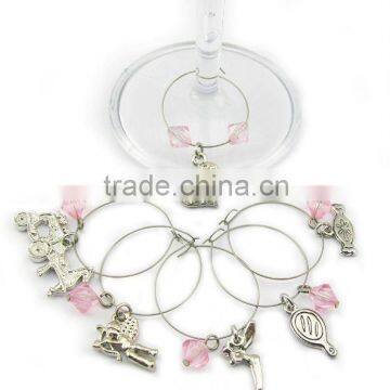 Fairy Tales Wine Charm Set with 25mm Loop Diameter, OEM Orders are Welcome