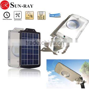 8w solar panel integrated design solar led garden light with PIR motion sensor