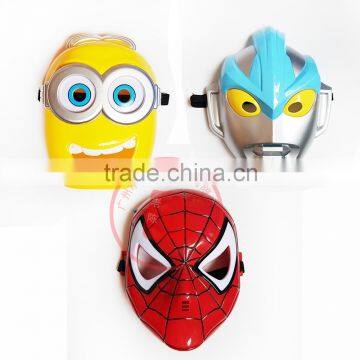 simple design children's cartoon face mask halloween party felt superhero mask led mask