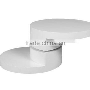 Home Designs Wooden Rotating Coffee Table Round photo-3