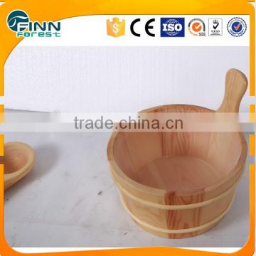 KD-004A Sauna room fittings wooden spoon 4L sauna spa bucket and Ladles