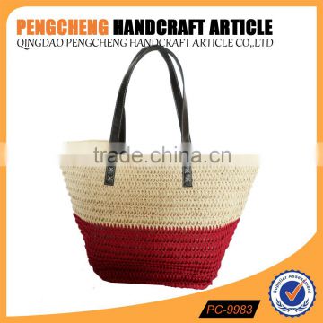 Wholesale Paper Straw Crochet Bag Women Tote Shopping Handbags                        
                                                Quality Choice