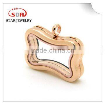 stainless steel Water Proof living screw floating locket pendant mixed color plated locket wholesale lot jewelry