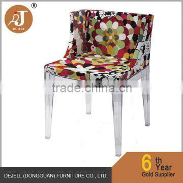 Modern Fashion Colorful Dining Chairs with Acrylic Chair Legs