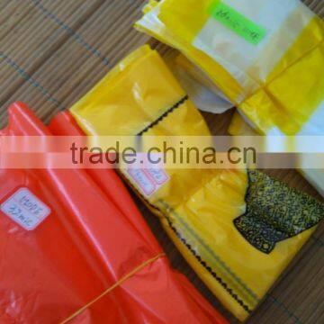 Red plastic carry bags 32mic