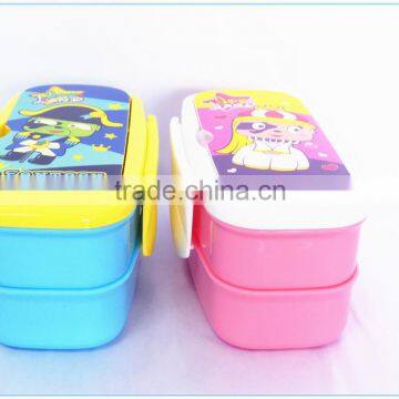 2015 new product home storage plastic lunch box bento box kids lunch box