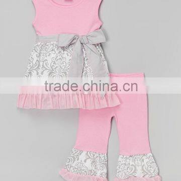 2016 New Arrival Toddler Outfits High Quality Baby Girls Ruffle Outfit Fashion Childrens Boutique Clothing photo-4