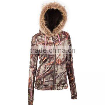 New 2016 Apparel New Product Winter Clothing Sexy Windbreaker Jacket Women Women's Active Hooded Camo Jacket