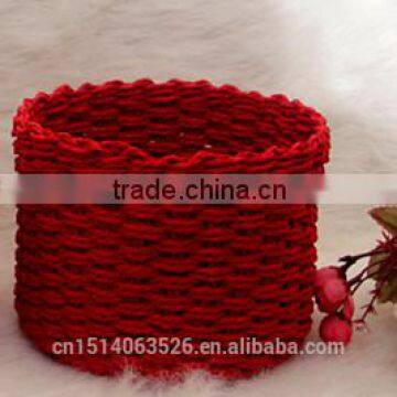 Cheap Wicker Rattan, Paper Rattan Baskets, Set of 3 -red photo-2