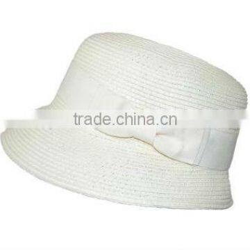 Women's Asymmetrical Straw Cloche Hat