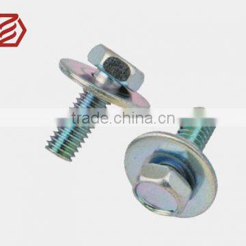 GB9074.14 Zine Plated Hex Head Sems Screw With Washer