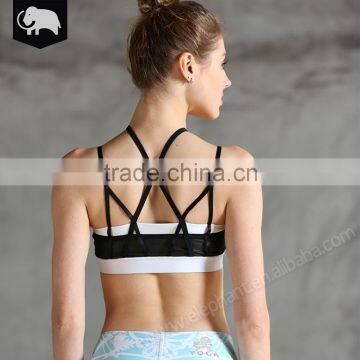 Fitness wear Anti-Bacterial Breathable women's plain yoga bra sports