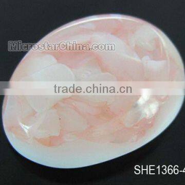 Patterned ellipse shell cabochon 2011 new design