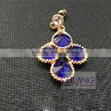 Retro Exaggerated Diamond Flower Earrings Multicolor Drop Earrings photo-4