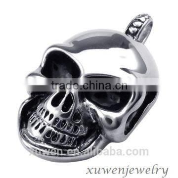 mirror polish enamel stainless steel skull jewelry wholesale