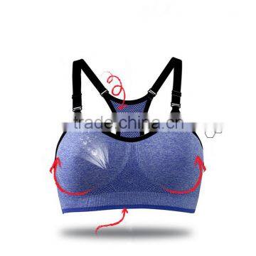 Women Yoga Fitness Stretch Workout Tank Top Seamless Racerback Padded Sports Bra