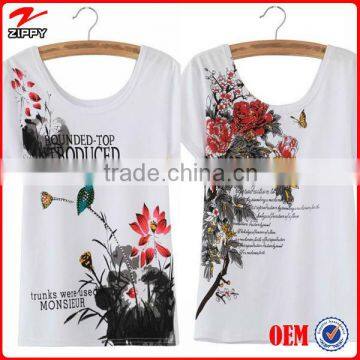 Water Printing T-shirts Wholesale Lady T-shirt for Lady Tshirt Chinese Tshirts Supplier on