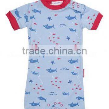 Children short sleee printed rumper