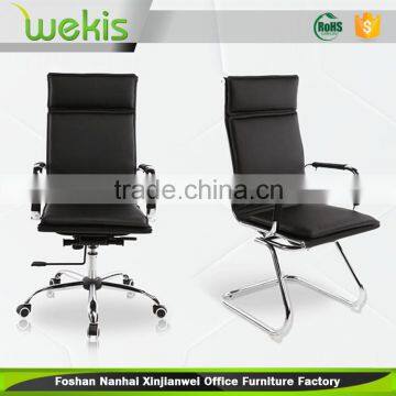 Foshan modern stainless steel frame PU leather executive office desk chairs