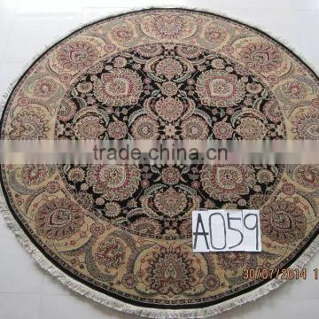 dinning room use round circular blanket handmade round wool persian rug carpet round hand knotted persian wool carpet