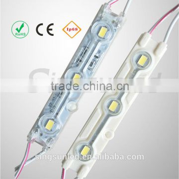 12v high brightness 3 chips 5630 led module with lens