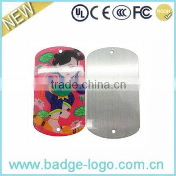 Chinese Style Red Metal Blank Dogs Tags for Sale