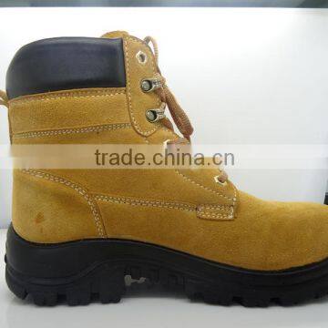 PU/RUBBER SOLE SAFETY SHOES WITH STEEL TOE CAP STEEL PLATE WORKING SHOES MIDDLE CUT FOOTWEAR