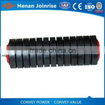 Industrial efficient rubber impact roller for belt conveyor equipment