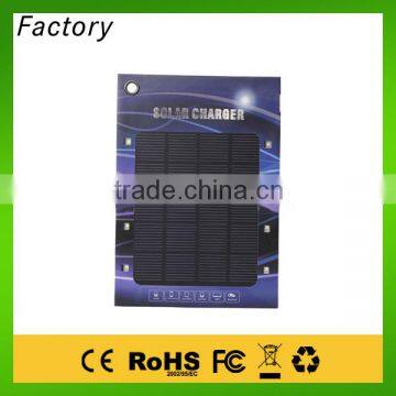 Solar Portable Battery Charger with big solar panel,Solar Card Charger 2.5w,Portable Solar Battery Charger for advertising gift