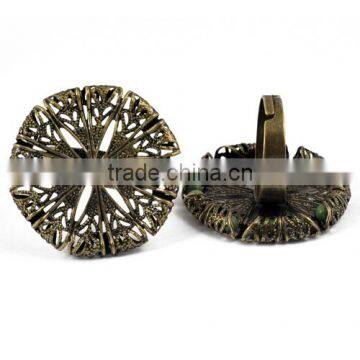 2014 Wholesale Newest Antique Flower Jewelry Rings Components