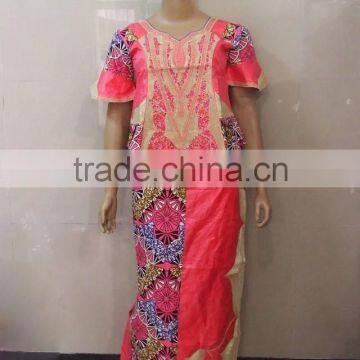 CL4170 Bazin Multicolored newest popular loose comfortable color special pattern long dress soft material African dress