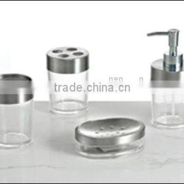 Clear acrylic bathroom set of 4