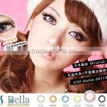 wholesale cosmetic tri colored contact lens 7colors from korean