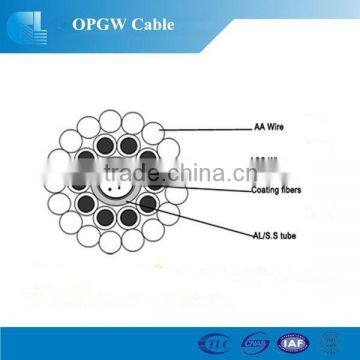 High voltage 48 core G652d power fiber cable OPGW