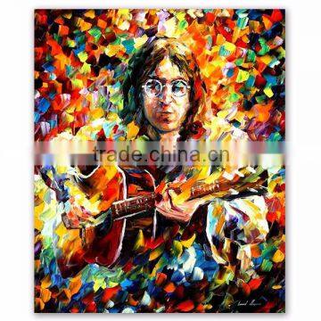 ROYI ART Handmade Guitar Canvas Oil Painting