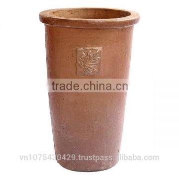 Tall round Black Glazed Flower Pots, vietnam ceramic flower pots