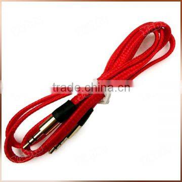 120cm Male To Male Shoelace Flat Braided 3.5mm Audio Cable