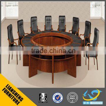 Traditional style Wooden round Office Meeting Room Table conference table