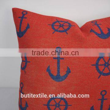 Square Car Throw Pillows Home Decorative Pillow Covers Plain Linen/ Cotton Anchor photo-5