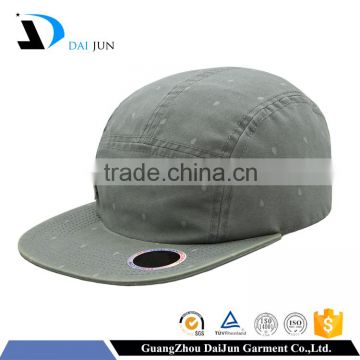 Daijun New Design OEM Hot Sale 100%Cotton Grey Rain Print Men Custom Stretch Snapback Cap