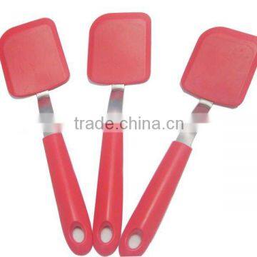 Food-grade promotion silicone eating utensils with stainess steel handle