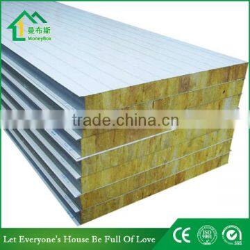 Color coated rock wool Sandwich panel wall roof thickness 20mm-200mm