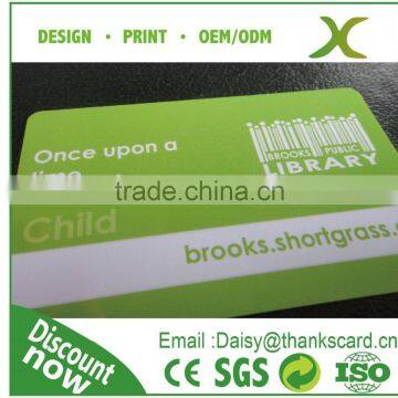 RFID library card/ Plastic library card/ PVC lib card