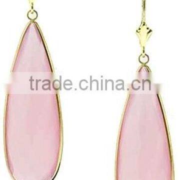 yellow chalcedony earings