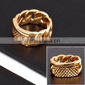 Fashion Stainless Steel Gold Ring Design For Men ZR10016