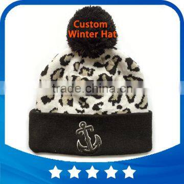 Wholesale fashion acrylic knitted women beanie winter hat men knitted winter hat