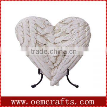 Decorative item resin Wing heart