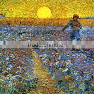 Sower with Setting Sun wall painting by Van Gogh