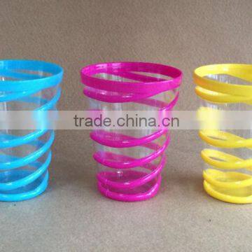 Plastic spiral drinking cup(M) 9.5x13.5cm TG20015B