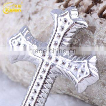 Dubai White Gold Plated Stainless Steel Crucifix/cross Pendant photo-3